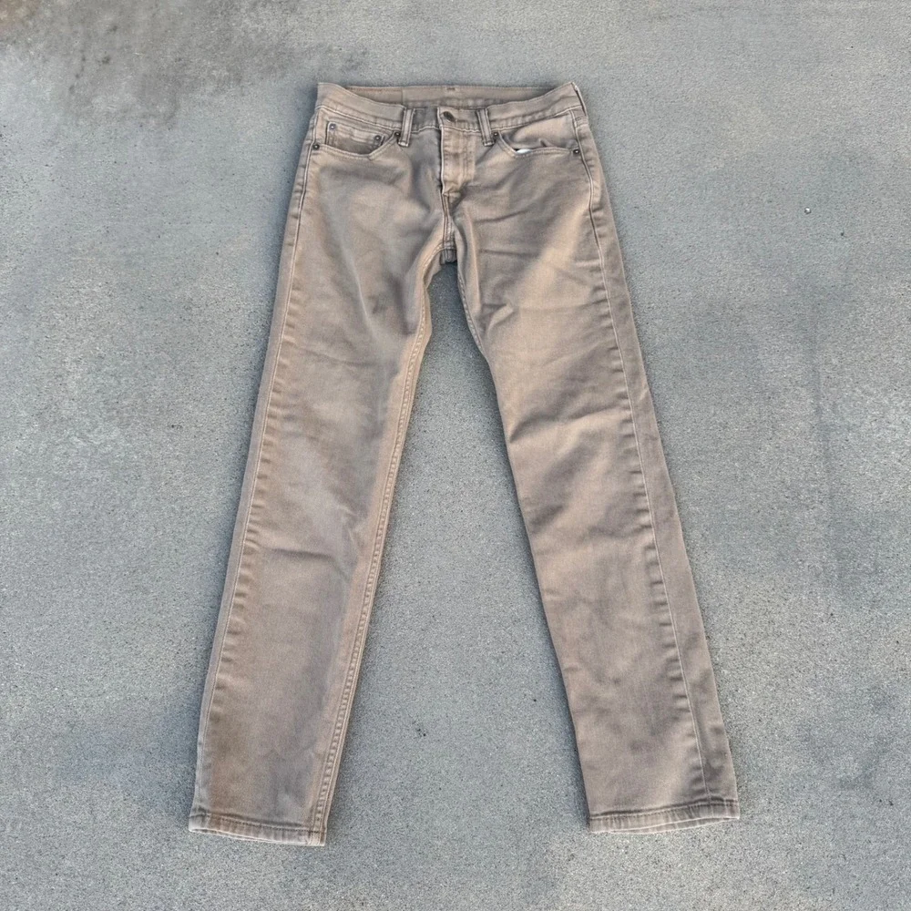 Levi's 511 Slim Fit Tan Khaki Denim Pants Men 29x32